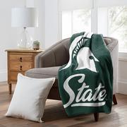 Michigan State Northwest Signature Raschel Throw Blanket